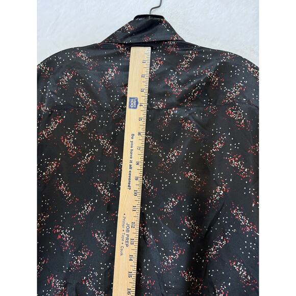Bottega Veneta Black Pixel Pattern Pyjama Shirt Mens 50/M Graphic Silk Blend - Picture 7 of 16